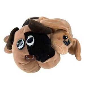 Vintage Tonka Pound Puppies Tan Brown Spots Plush Stuffed Dog W/Tan Newborn 1985